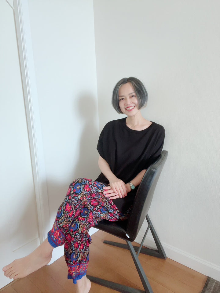 フラワープリントパンツ