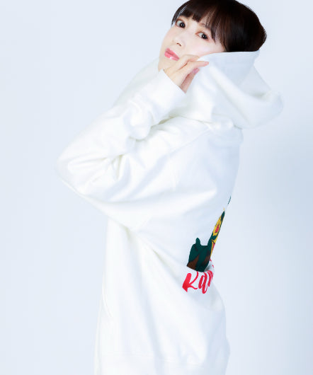 ロゴプリントジップアップパーカー