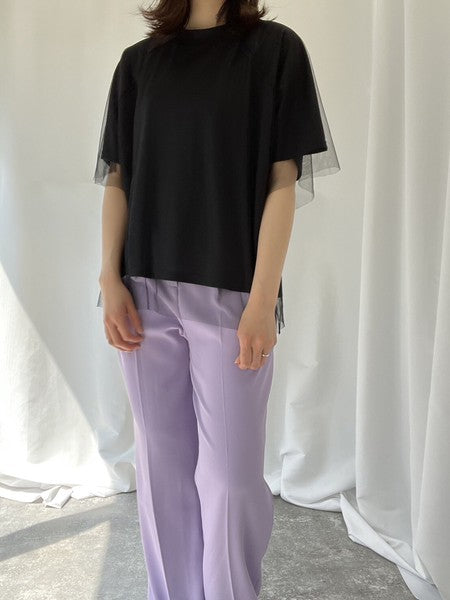 チュールレイヤードTシャツ
