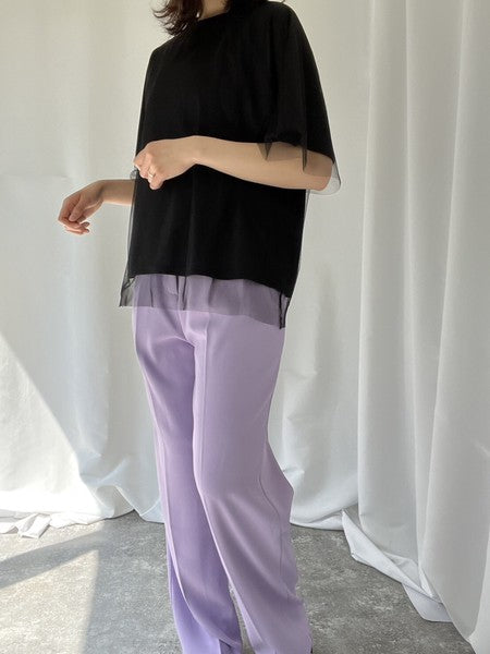 チュールレイヤードTシャツ