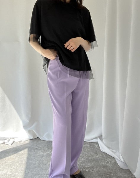 チュールレイヤードTシャツ