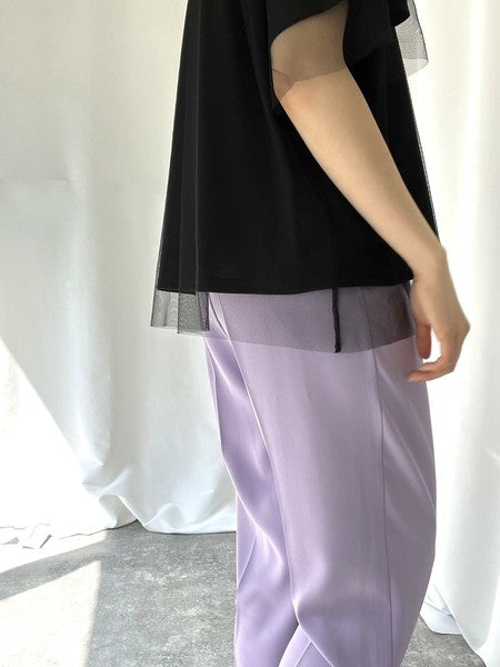チュールレイヤードTシャツ