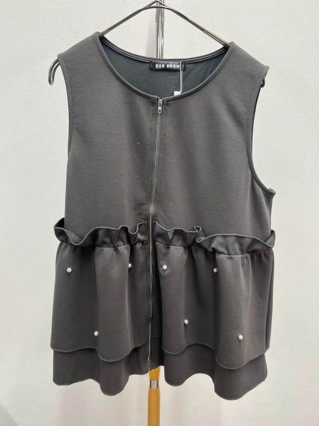 【ABITOKYO】パール付きZIPベスト　034