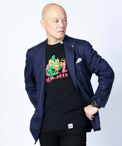 ジャケットinプリントクルーネックカットソー