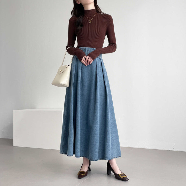 ☆【30年デニム】ベルト付きデニムスカート