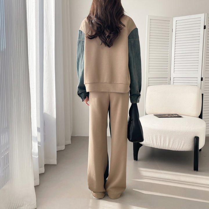 デニムドッキングスウェットセットアップ