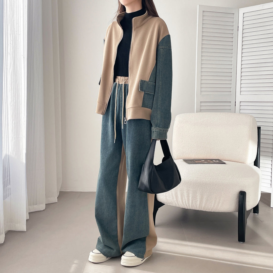 デニムドッキングスウェットセットアップ