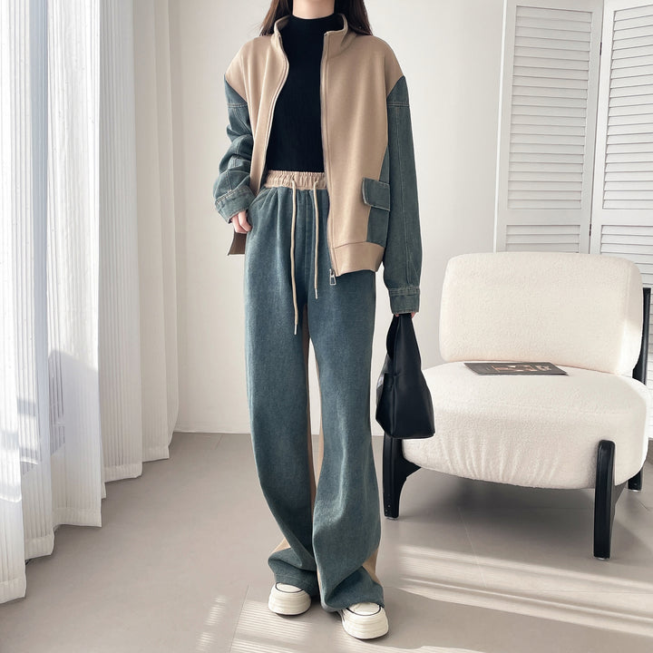 デニムドッキングスウェットセットアップ