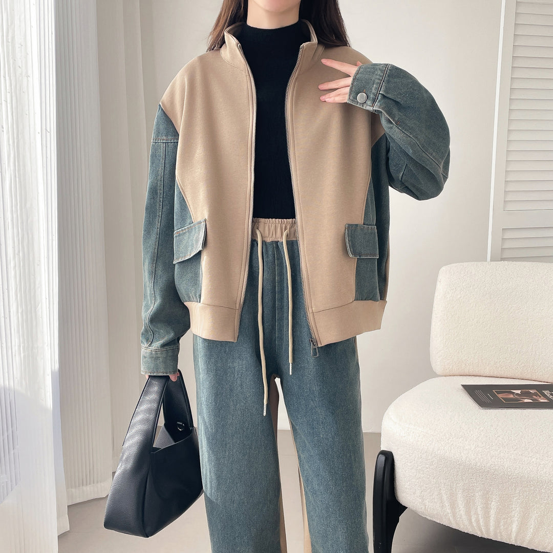 デニムドッキングスウェットセットアップ