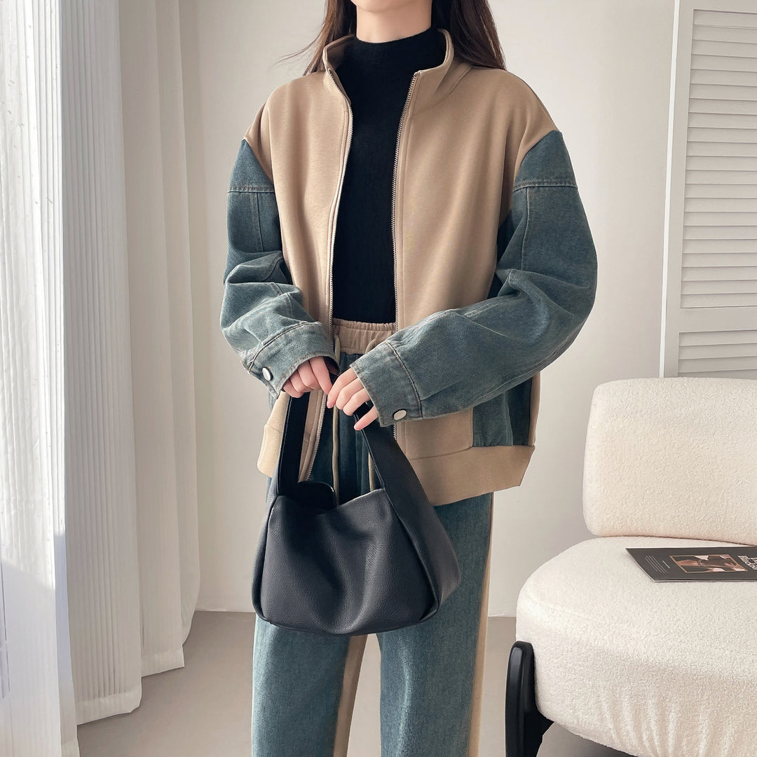 デニムドッキングスウェットセットアップ