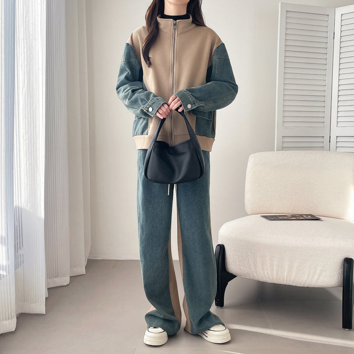 デニムドッキングスウェットセットアップ