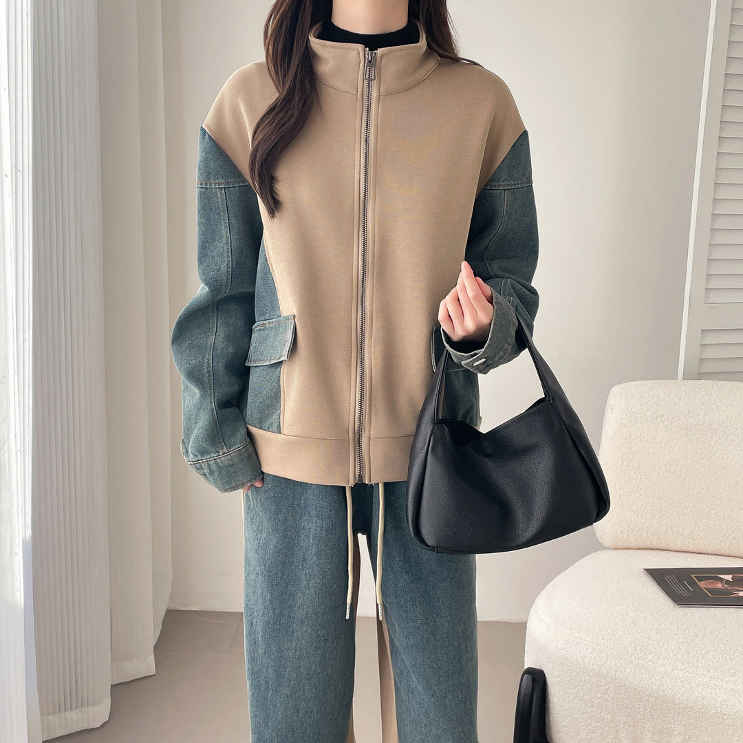 デニムドッキングスウェットセットアップ