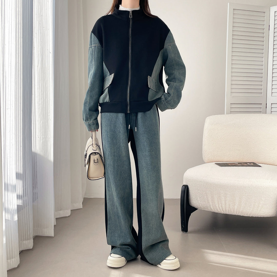 デニムドッキングスウェットセットアップ