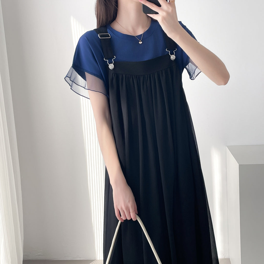 【神サロペ】☆サスペンダーサロペットワンピース