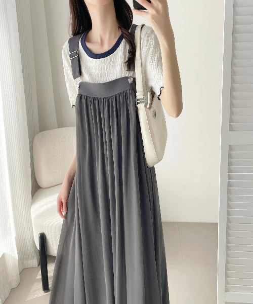 【神サロペ】☆サスペンダーサロペットワンピース