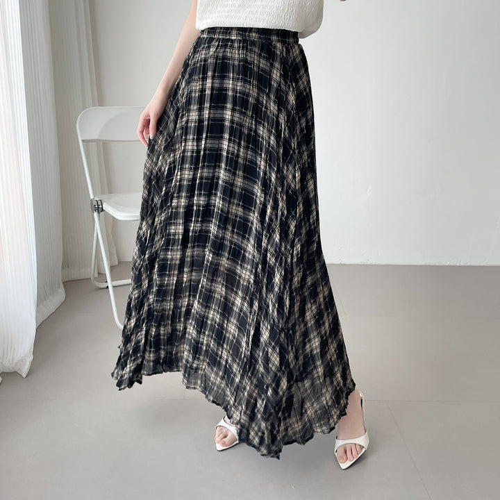 【神チェック】☆配色チェックプリーツスカート