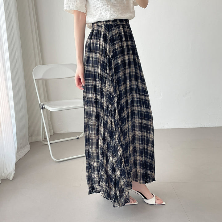 【神チェック】☆配色チェックプリーツスカート
