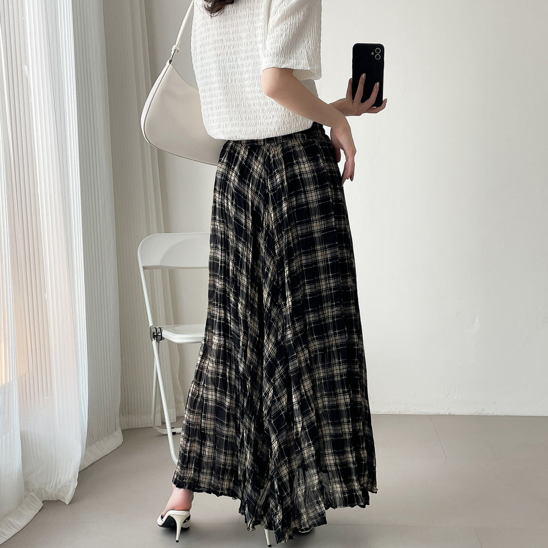 【神チェック】☆配色チェックプリーツスカート