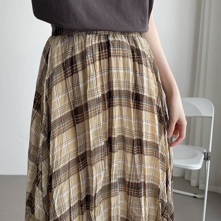 【神チェック】☆配色チェックプリーツスカート