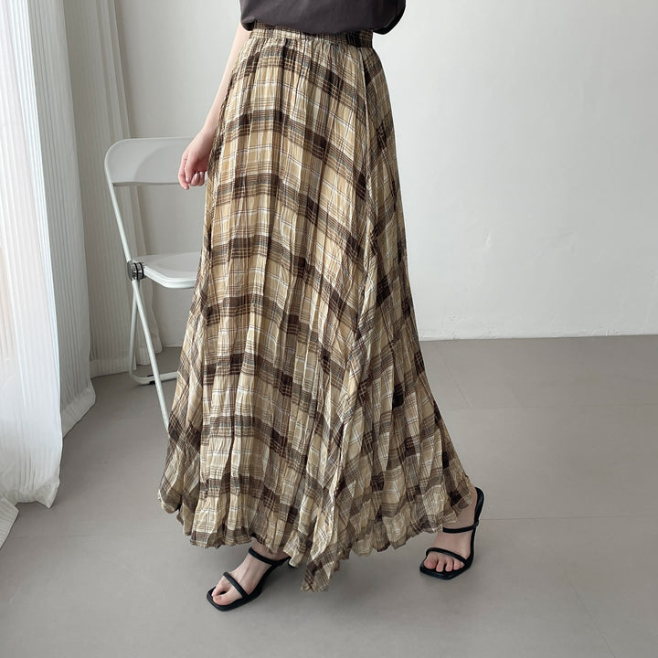 【神チェック】☆配色チェックプリーツスカート