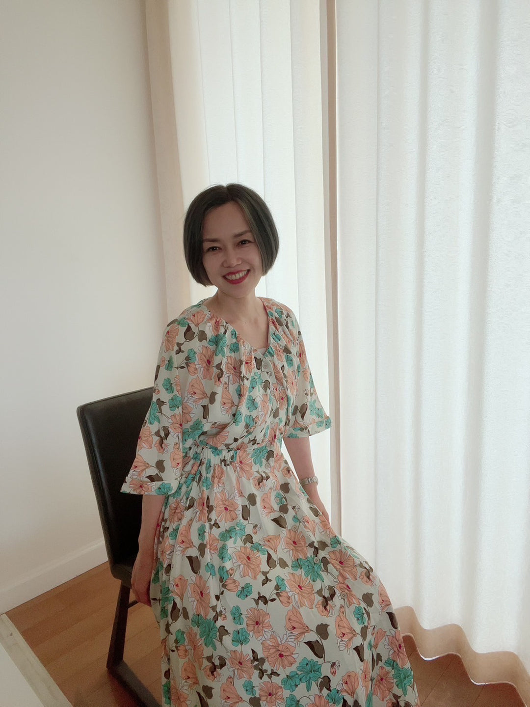 ドルマンスリーブギャザーOP