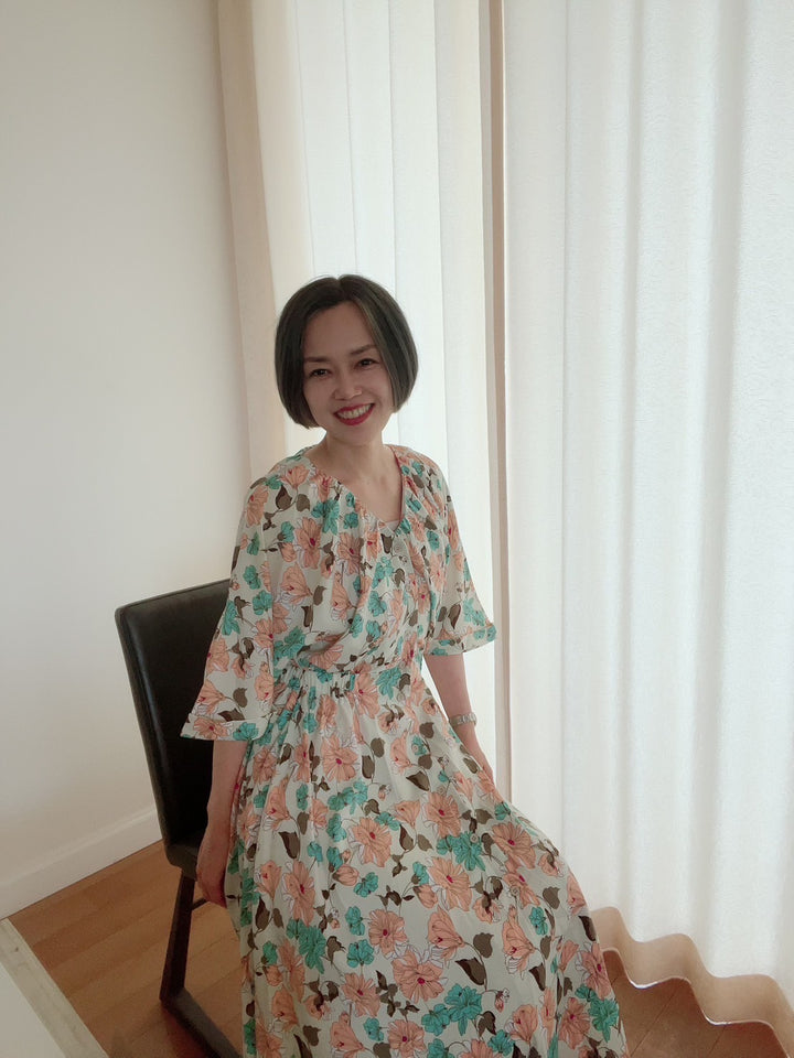 ドルマンスリーブギャザーOP