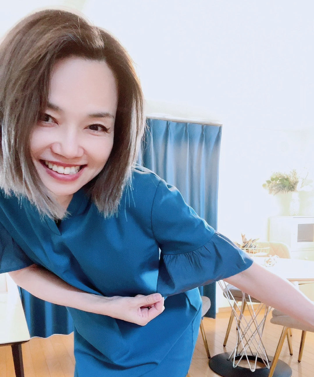 異素材使いスキッパーワンピース