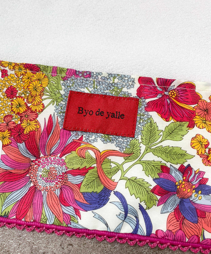 【ピンク】マスクケース付きハンカチ