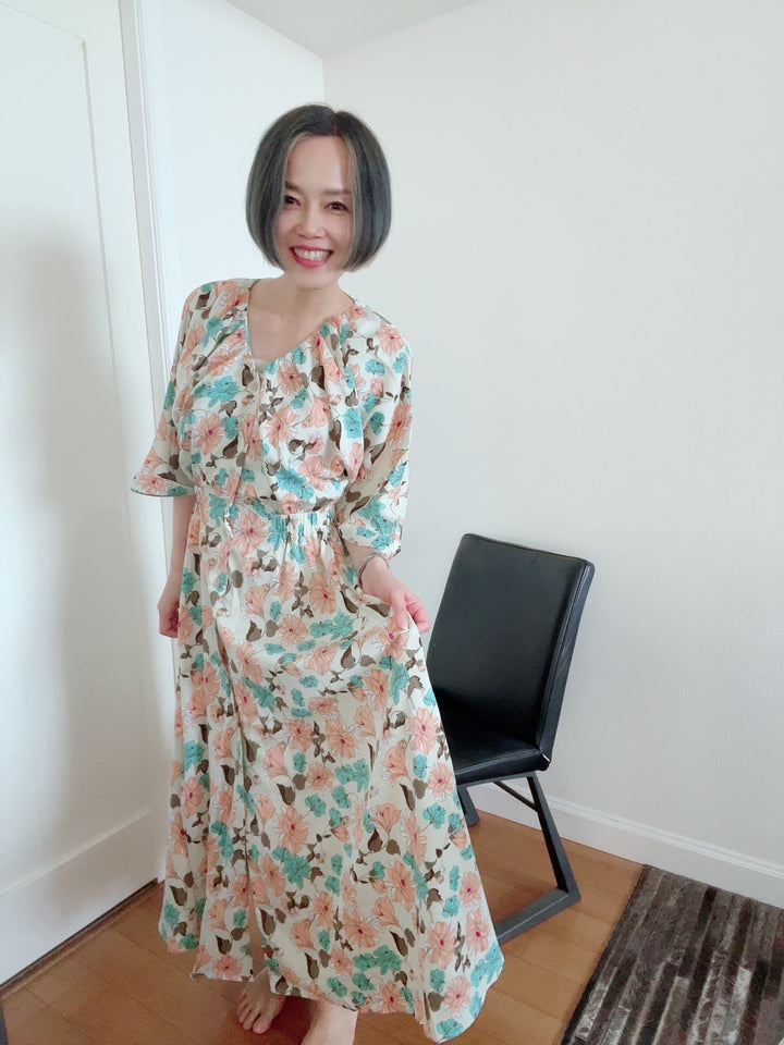 ドルマンスリーブギャザーOP