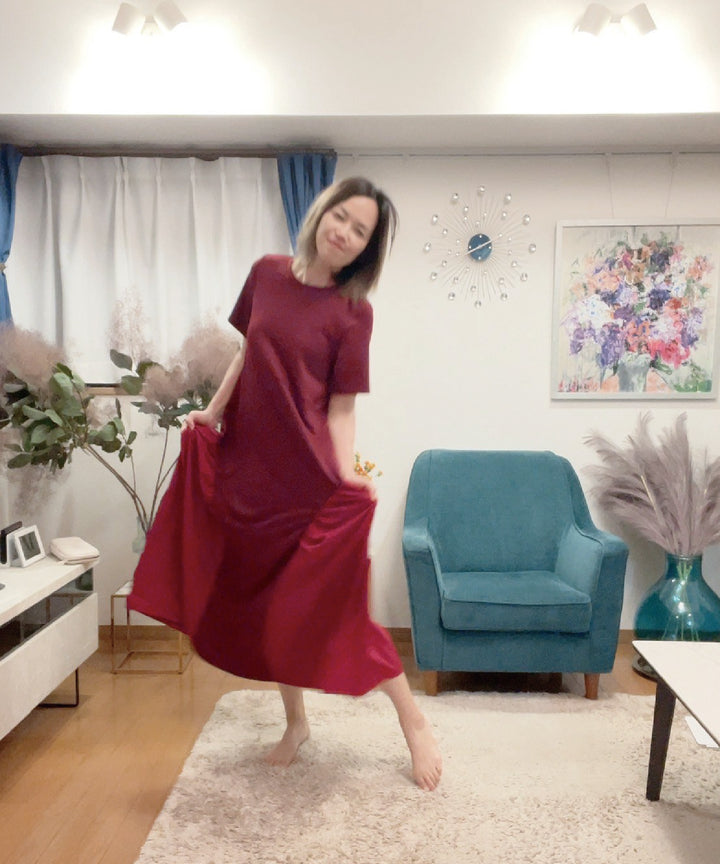 異素材コンビカットワンピース