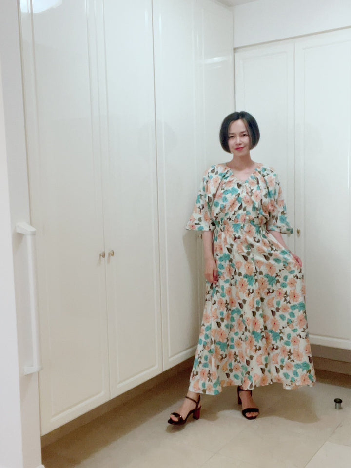 ドルマンスリーブギャザーOP