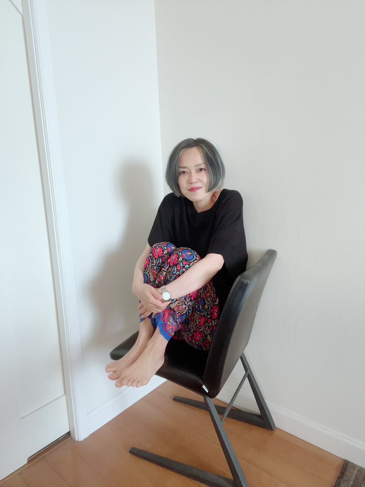 フラワープリントパンツ