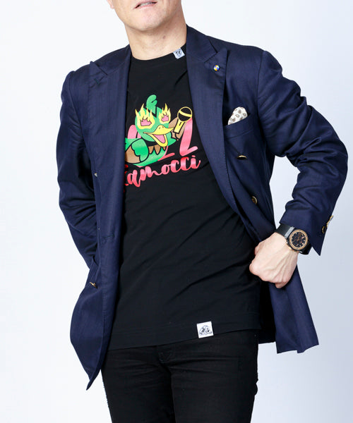 ジャケットinプリントクルーネックカットソー