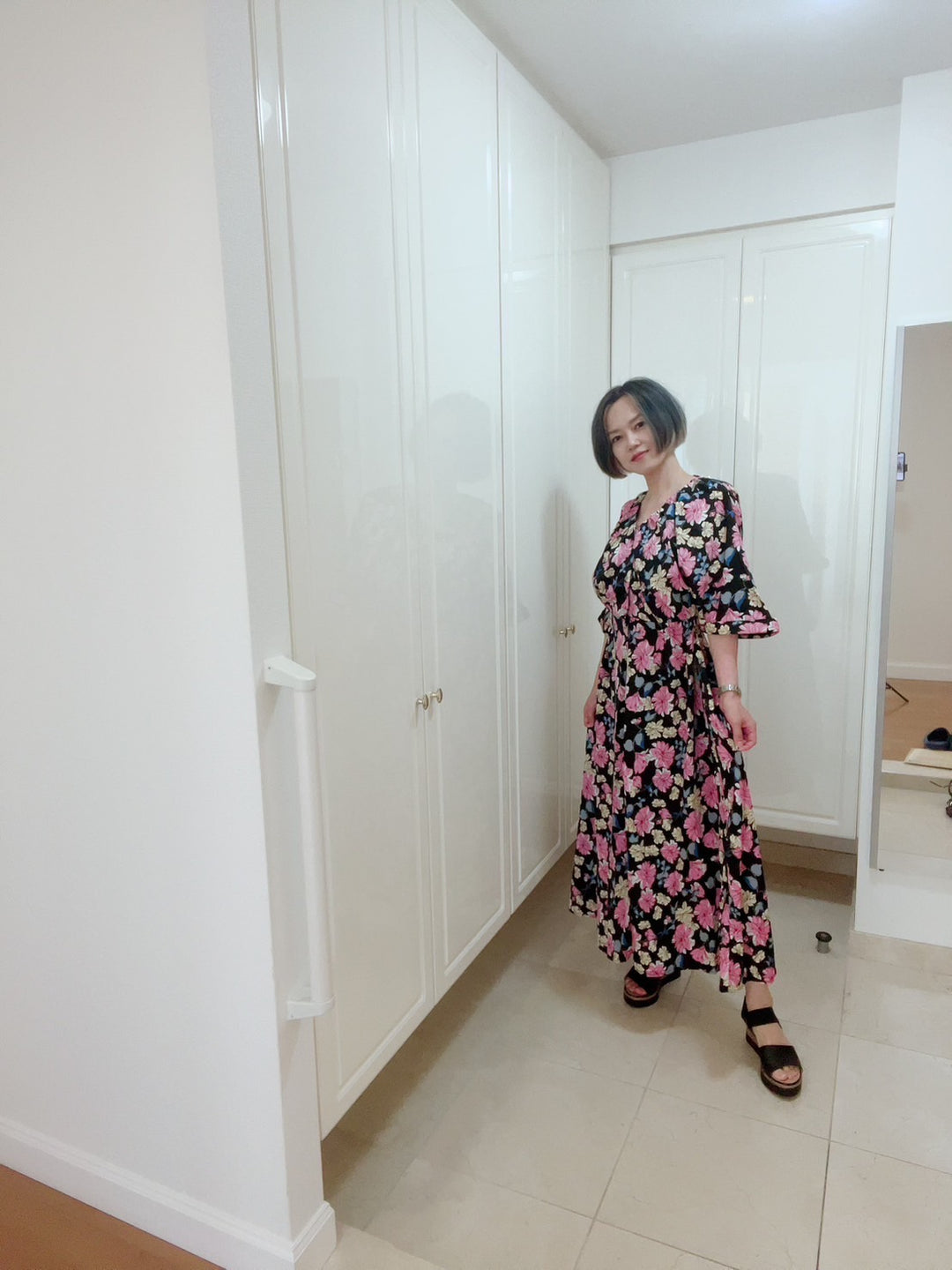 ドルマンスリーブギャザーOP