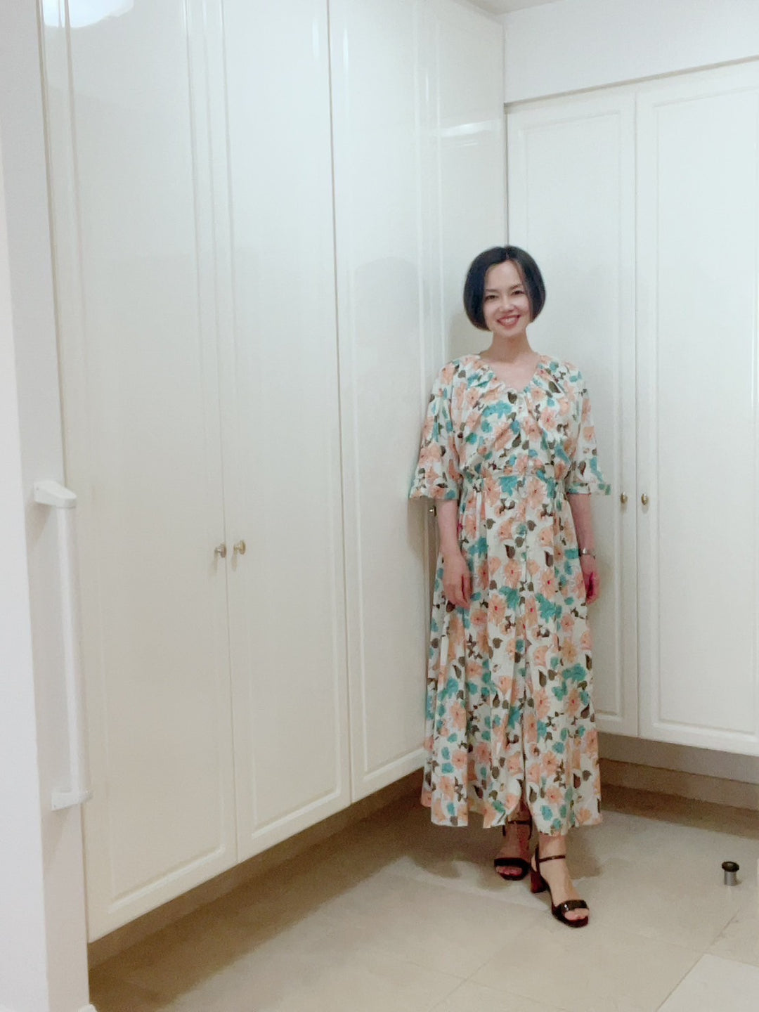 ドルマンスリーブギャザーOP