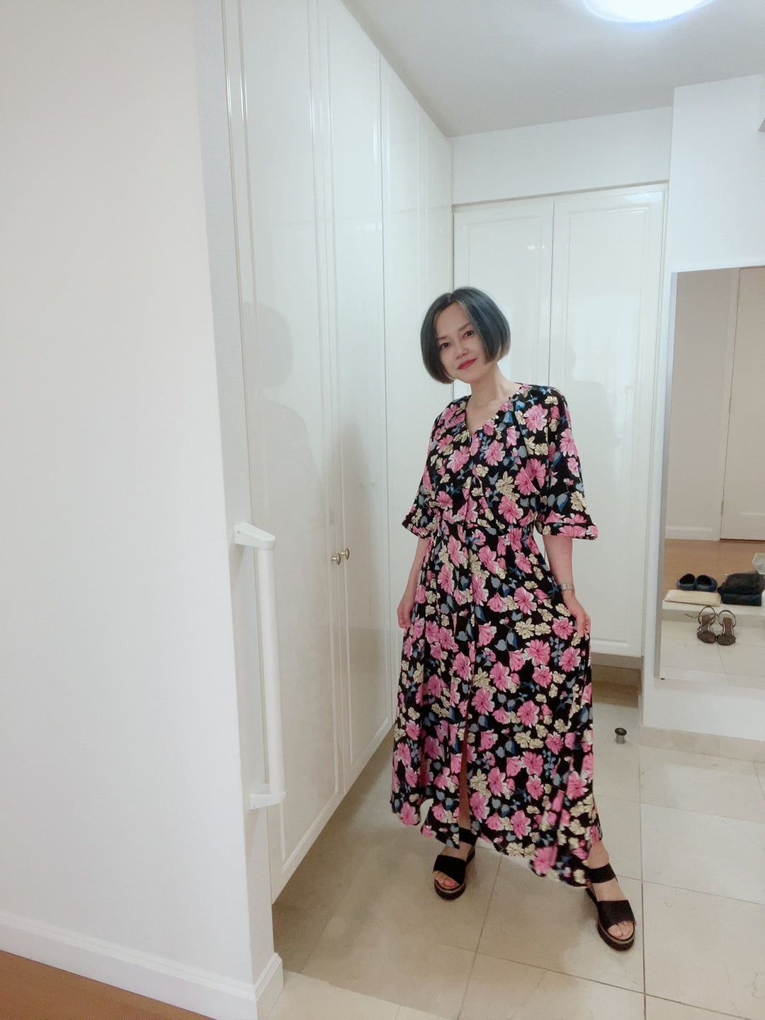 ドルマンスリーブギャザーOP