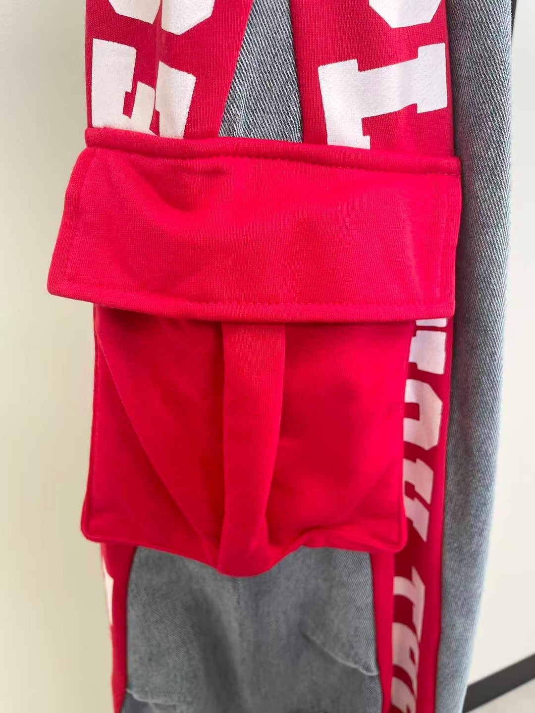 【ABITOKYO】サイドポケット付き配色ロゴラインドロストパンツ　034　