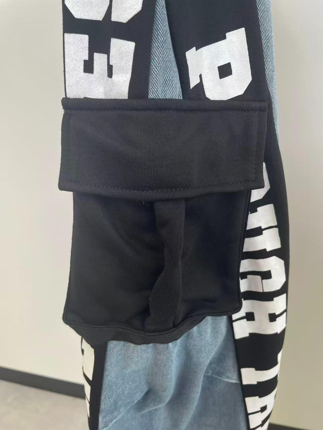 【ABITOKYO】サイドポケット付き配色ロゴラインドロストパンツ　034　