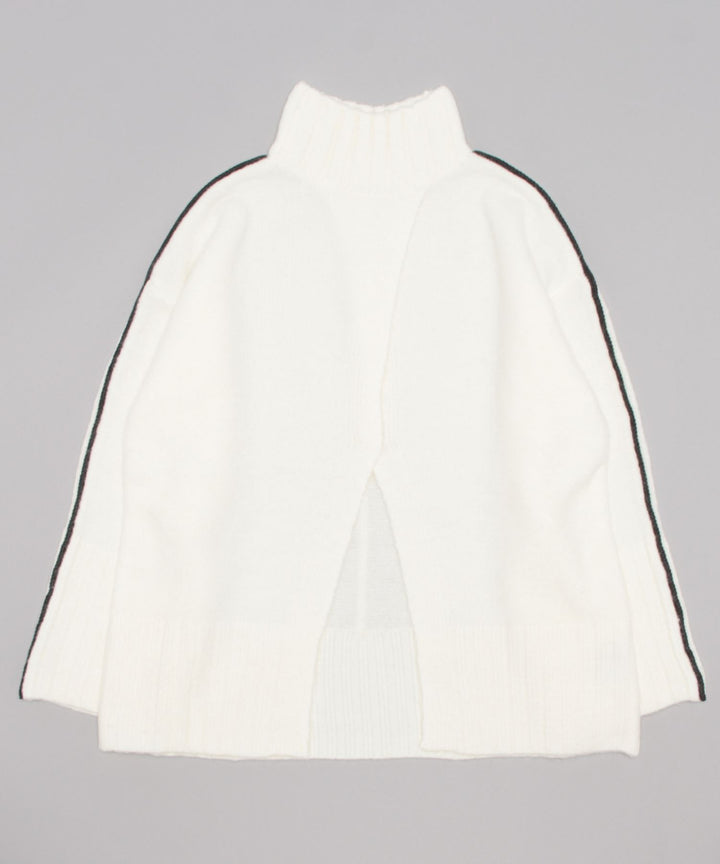 Turtle Neck Slit Knit Tops（タートルネックスリットニットトップス）