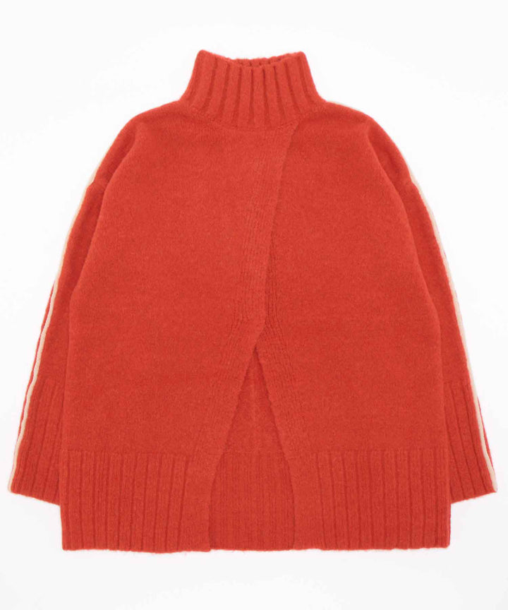 Turtle Neck Slit Knit Tops（タートルネックスリットニットトップス）