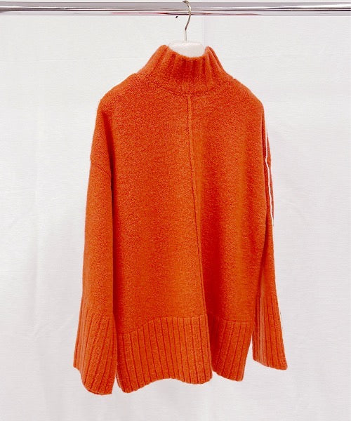 Turtle Neck Slit Knit Tops（タートルネックスリットニットトップス）