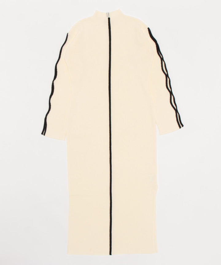 Bicolor Rib Knit Onepiece（バイカラーリブニットワンピース）