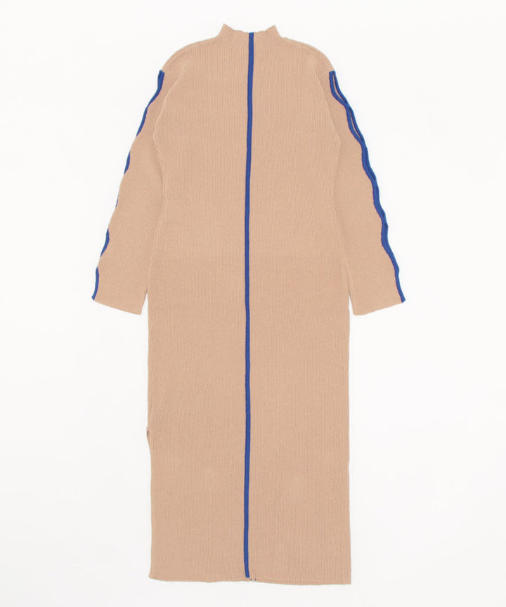 Bicolor Rib Knit Onepiece（バイカラーリブニットワンピース）