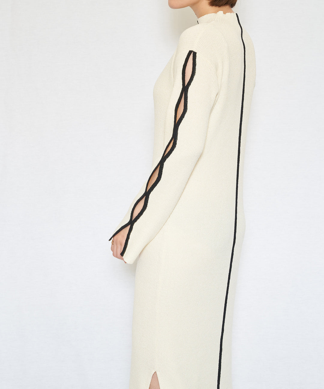 Bicolor Rib Knit Onepiece（バイカラーリブニットワンピース）