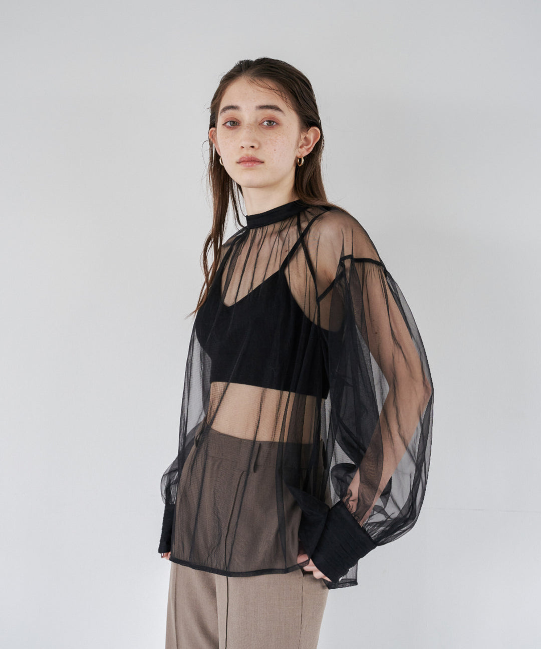 Tulle Over Blouse