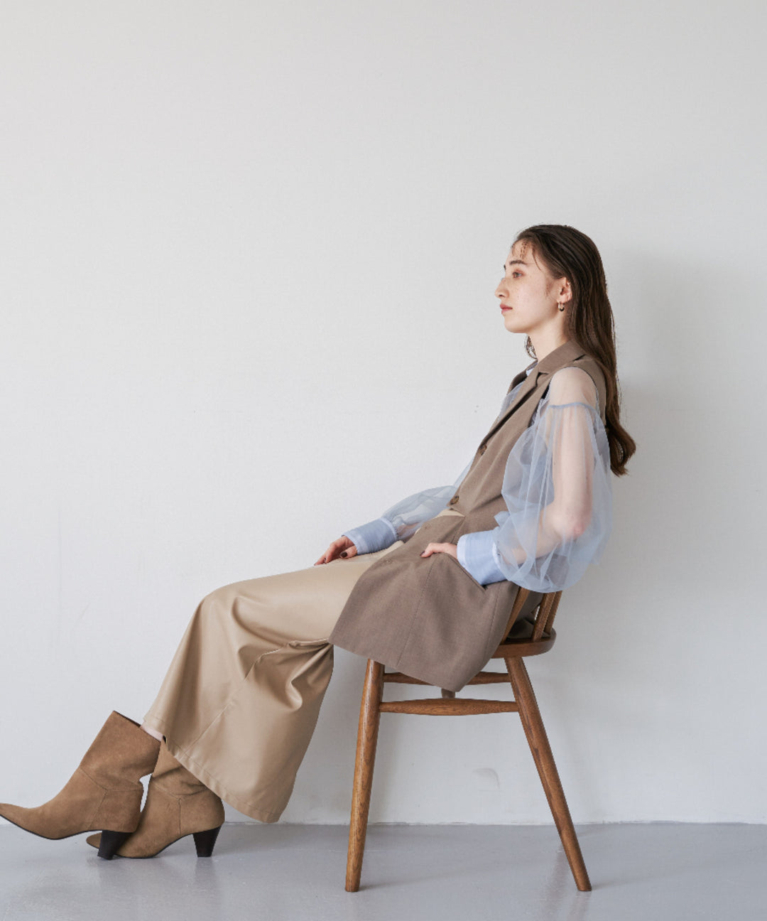 Tulle Over Blouse