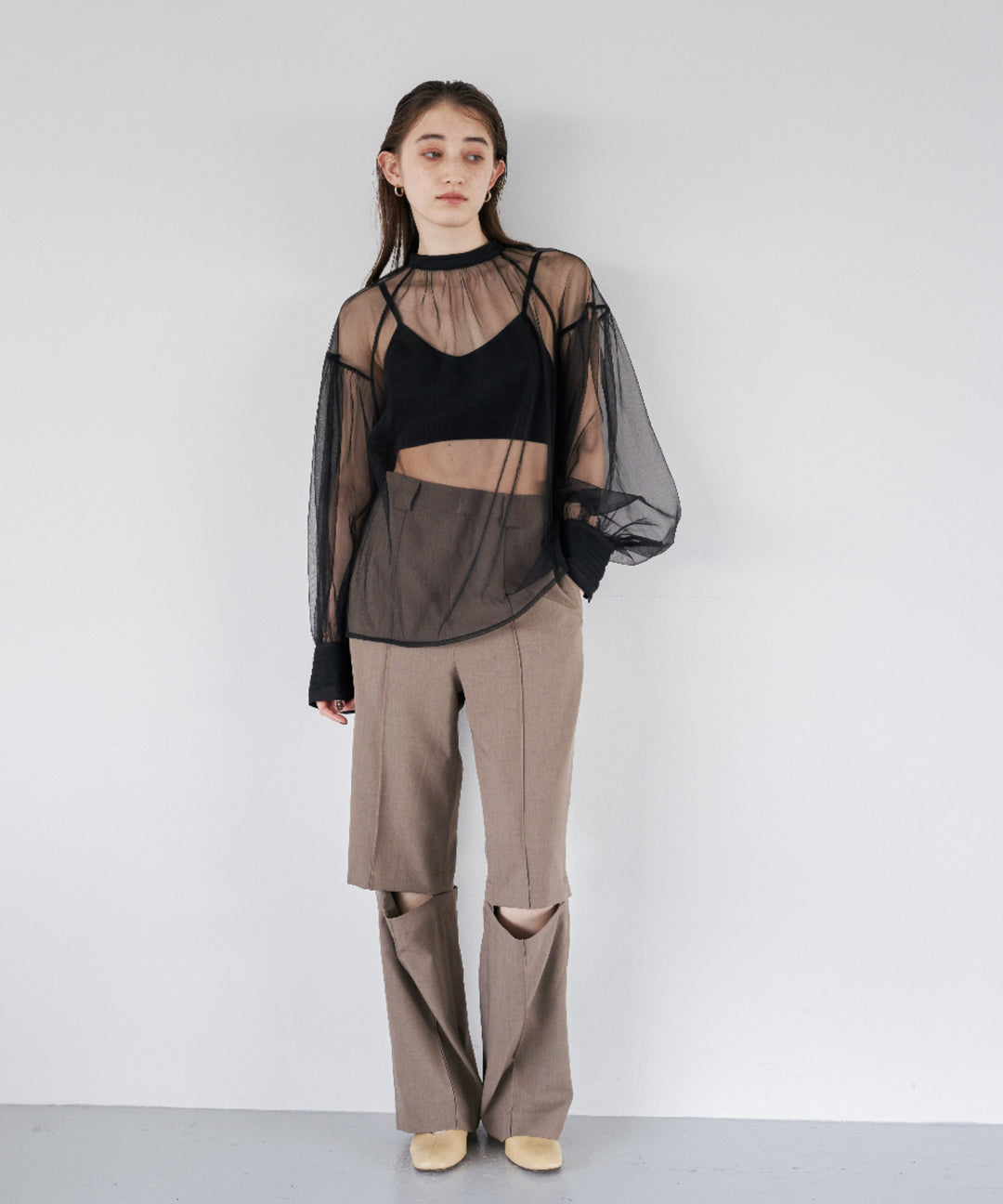 Tulle Over Blouse