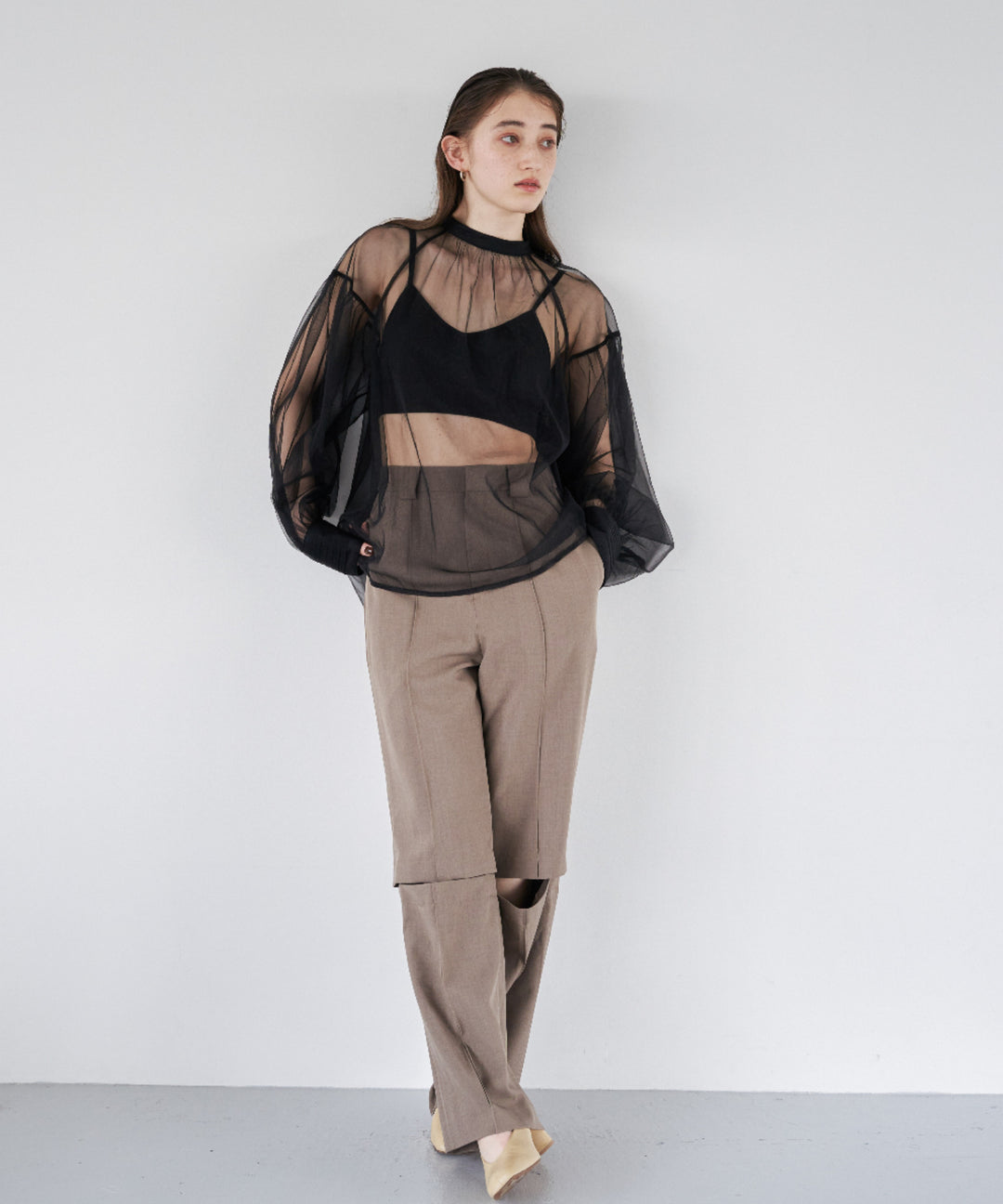 Tulle Over Blouse