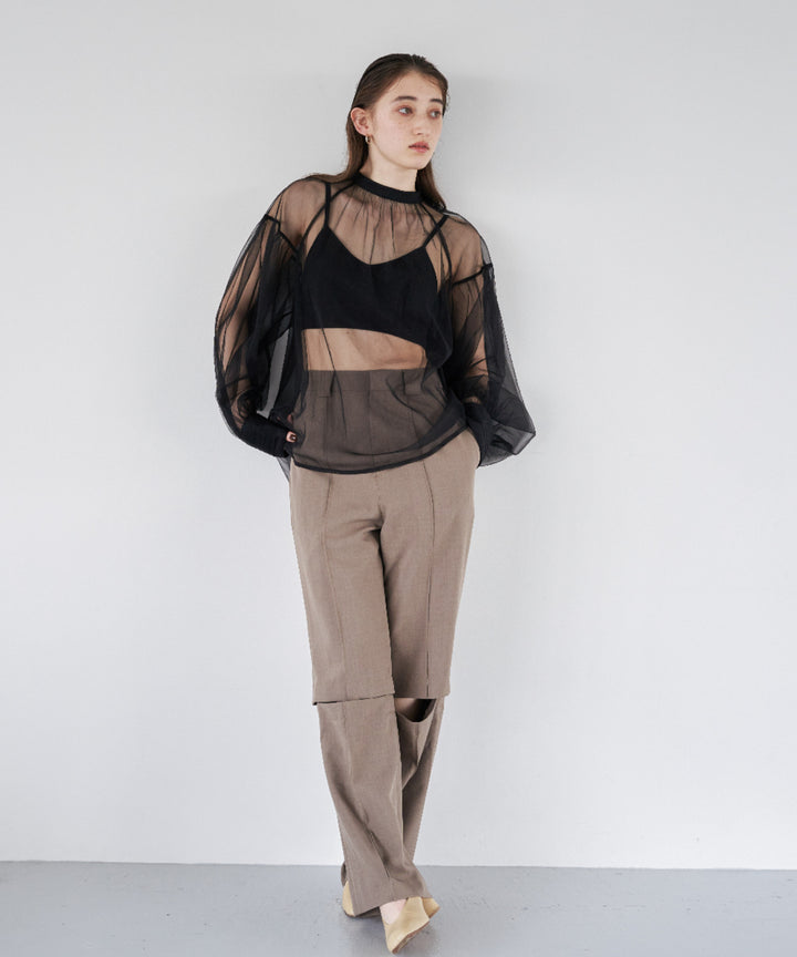 Tulle Over Blouse