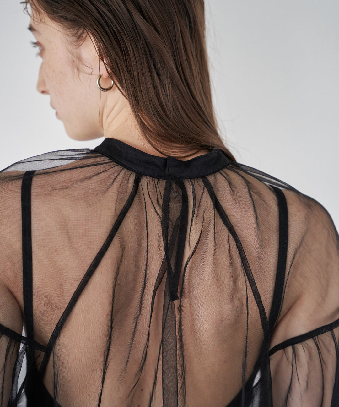 Tulle Over Blouse